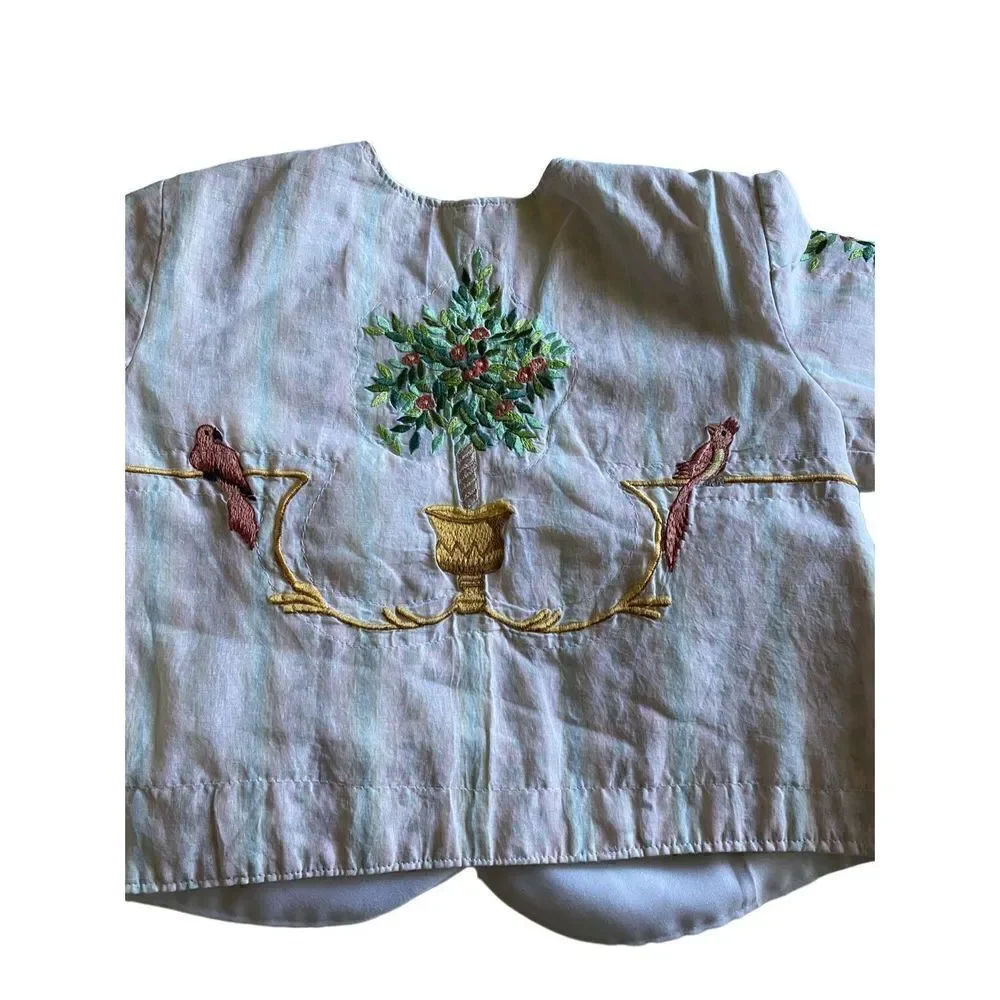 Handsewn toddler girls beautiful fully lined embroidered jacket size 3T ￼